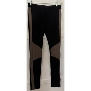 THEORY Rosamon Skinny Stretch Riding Pant Legging Black Stone Taupe Sz 2 NWT